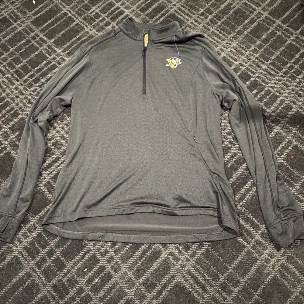 Pittsburgh Penguins Black Quarter-Zip Pullover Hoodie